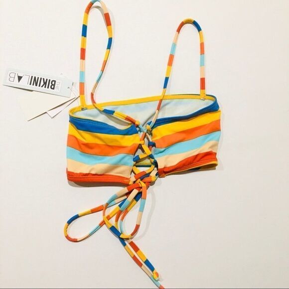 The Bikini Lab Rainbow Stripe Bikini Top - Picture 5 of 6